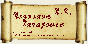 Negosava Karajović vizit kartica